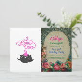 Ich Liebe Sie - Wolle - Rücken Farbe wählen Einladung (Stehend Vorderseite)