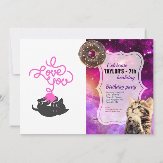 Ich Liebe Sie - Wollkugel - Wählen Sie die Farbe z Einladung (Vorderseite)