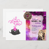 Ich Liebe Sie - Wollkugel - Wählen Sie die Farbe z Einladung (Vorne/Hinten)