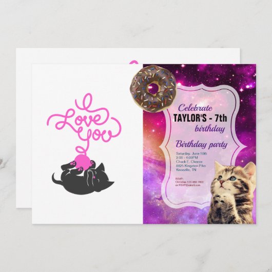 Ich Liebe Sie - Wollkugel - Wählen Sie die Farbe z Einladung (Vorne/Hinten)