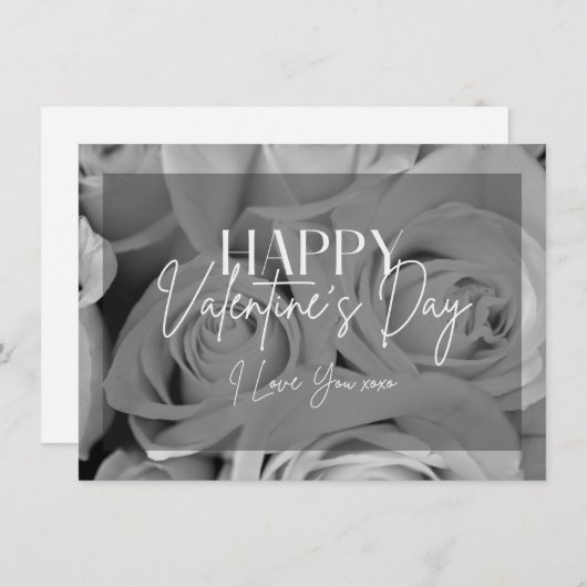 Ich Liebe Sie XOXO Happy Valentine Day Card Einladung (Vorne/Hinten)