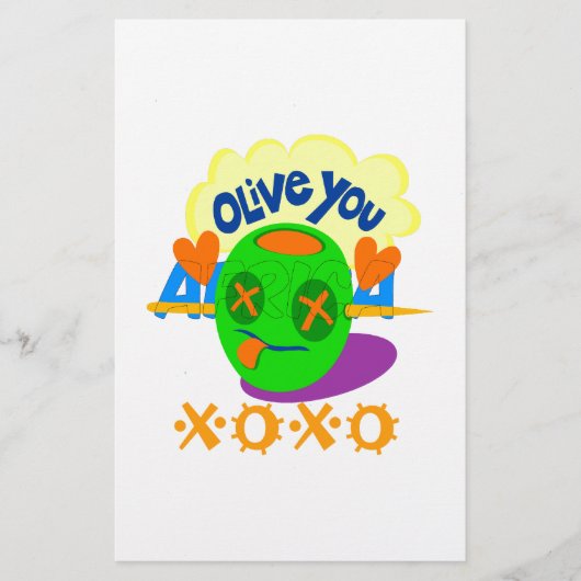 Ich Liebe Sie XOXO schöne phantastische Grafik Art Briefpapier (Vorderseite)
