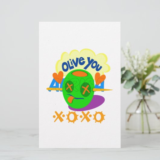 Ich Liebe Sie XOXO schöne phantastische Grafik Art Briefpapier (Stehend Vorderseite)