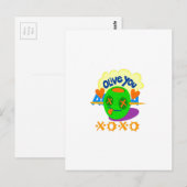 Ich Liebe Sie XOXO schöne phantastische Grafik Art Postkarte (Vorne/Hinten)