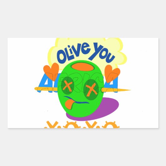 Ich Liebe Sie XOXO schöne phantastische Grafik Art Rechteckiger Aufkleber (Vorderseite)