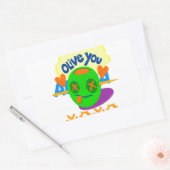 Ich Liebe Sie XOXO schöne phantastische Grafik Art Rechteckiger Aufkleber (Umschlag)