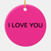 "ICH LIEBE SIE" zacke Verzierung aus Keramik Ornament (Hinten)