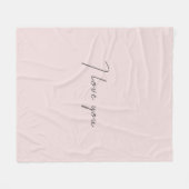 Ich Liebe, Sie zitieren Hochzeitsstich Valentinsta Fleecedecke (Vorderseite (Horizontal))