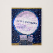 Ich Liebe Sie zu den Mond & Back Robotern Puzzle (Vertikal)