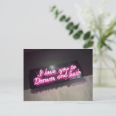 Ich Liebe Sie zu Denver und zurück Neonzeichen Postkarte (Stehend Vorderseite)