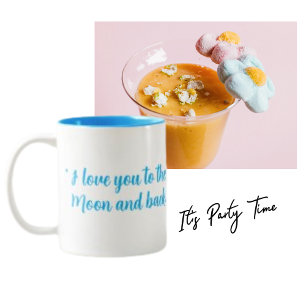 Ich Liebe Sie zum Mond, Benutzerdefinierter Text Zweifarbige Tasse