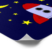 Ich Liebe Sie zum Mond und zur Rückseite Kunst dru Poster (Ecke)