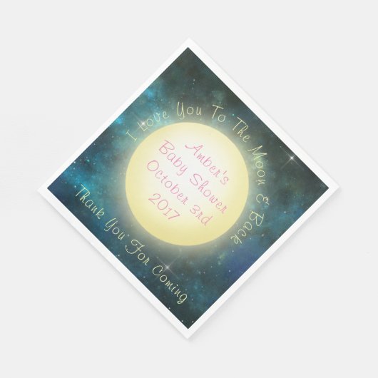 Ich Liebe Sie zum Mond und zurück Baby Napkins 6,5 Serviette (Ecke)