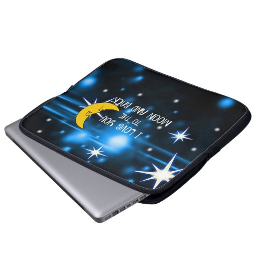 Ich Liebe Sie zum Mond und zurück, farbenfrohe Ges Laptopschutzhülle (Vorne Knopf)