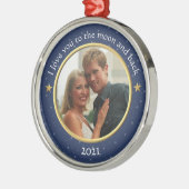 Ich Liebe Sie zum Mond und zurück Foto Ornament (Links)