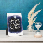 Ich Liebe Sie zum Mond und zurück Galaxy-Druck Fotoplatte (Seite)