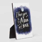 Ich Liebe Sie zum Mond und zurück Galaxy-Druck Fotoplatte (Seite)