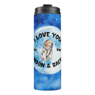 Ich Liebe Sie zum Mond und zurück Labrador Retriev Thermosbecher