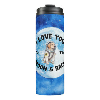 Ich Liebe Sie zum Mond und zurück Labrador Retriev Thermosbecher