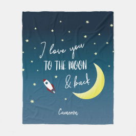 Ich Liebe Sie zum Mond und zurück Name Weltraum Fleecedecke
