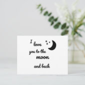 Ich Liebe Sie zum Mond und zurück Postkarte (Stehend Vorderseite)