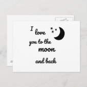 Ich Liebe Sie zum Mond und zurück Postkarte (Vorne/Hinten)