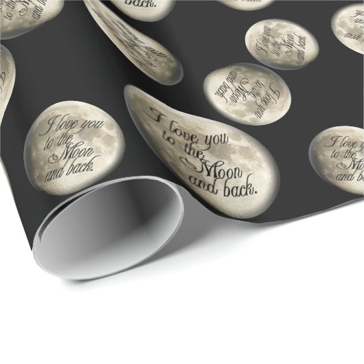 Ich Liebe Sie zum Mond und zurück Realistischen Lu Geschenkpapier (Rolleneckpunkt)