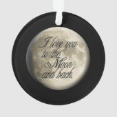 Ich Liebe Sie zum Mond und zurück Realistischen Lu Ornament (Rückseite)