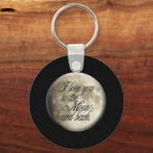 Ich Liebe Sie zum Mond und zurück Realistischen Lu Schlüsselanhänger (Rückseite)