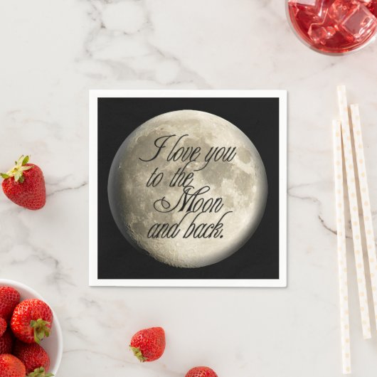 Ich Liebe Sie zum Mond und zurück Realistischen Lu Serviette (Beispiel)
