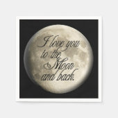 Ich Liebe Sie zum Mond und zurück Realistischen Lu Serviette (Vorderseite)