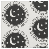 Ich Liebe Sie zum Mond und zurück Stoff (Nahaufnahme)