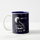 Ich Liebe Sie zum Mond und zurück - Universum Zweifarbige Tasse (Links)