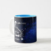 Ich Liebe Sie zum Mond und zurück - Universum Zweifarbige Tasse (Vorderseite Links)
