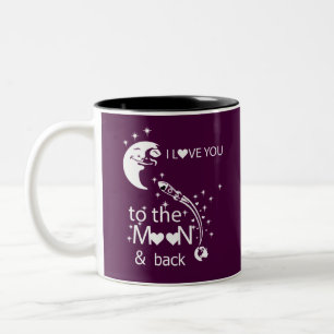 Ich Liebe Sie zum Mond und zurück - Zweifarbige Tasse