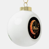 Ich Liebe Sie zum Mond zurück Schwarz Moderne Nied Keramik Kugel-Ornament (Links)