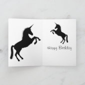 Ich Liebe Sie zum Mondeinhorn *personalisiert* Kar Karte (Innenseite)