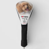 Ich Liebe Sie zum Ruff & Back Dog Foto nach Maß Golf Headcover (Vorderseite)