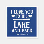 Ich Liebe Sie zum See und zurück - Hütte Hütte Serviette (Vorderseite)