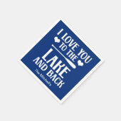 Ich Liebe Sie zum See und zurück - Hütte Hütte Serviette (Ecke)