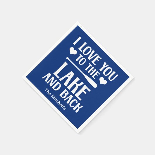 Ich Liebe Sie zum See und zurück - Hütte Hütte Serviette (Ecke)