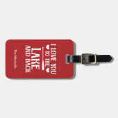 Ich Liebe Sie zum See und zurück - Zitat naukal Gepäckanhänger (Vorderseite horizontal)