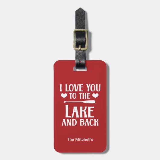 Ich Liebe Sie zum See und zurück - Zitat naukal Gepäckanhänger (Vorderseite vertikal)