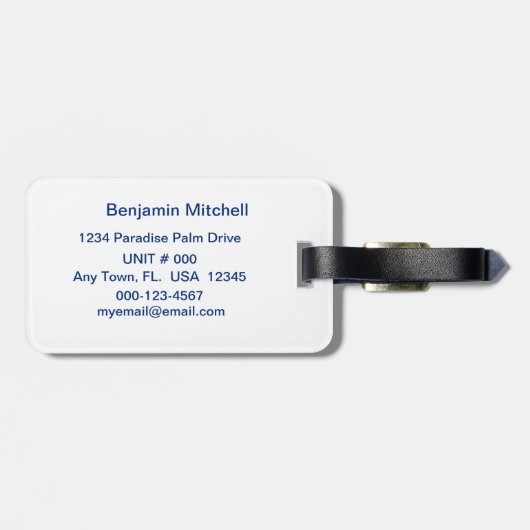 Ich Liebe Sie zum See und zurück - Zitat naukal Gepäckanhänger (Rückseite horizontal)