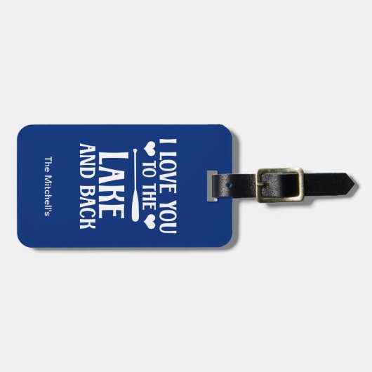 Ich Liebe Sie zum See und zurück - Zitat Nautic L Gepäckanhänger (Vorderseite horizontal)