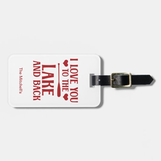 Ich Liebe Sie zum See und zurück - Zitat Nautic L Gepäckanhänger (Vorderseite horizontal)