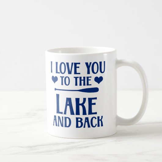 Ich Liebe Sie zum See und zurück - Zitat Navy Blue Kaffeetasse (Rechts)