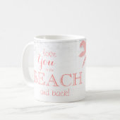 Ich Liebe Sie zum Strand und zurück Palmenhain Kaffeetasse (Vorderseite Links)