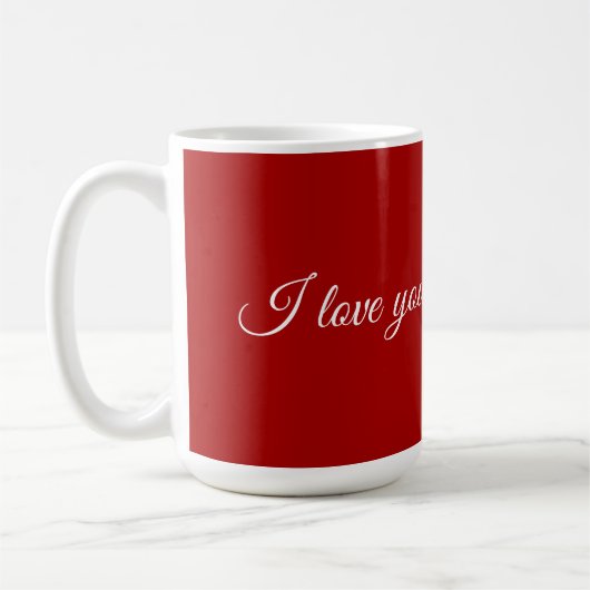 Ich Liebe Sie, zwei Lieben Herz rot Kaffeetasse (Links)
