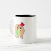 Ich Liebe Sie Zweifarbige Tasse (Vorderseite Links)